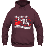 Womens Funny, International Kissing Day, International Kissing Day V Neck T Shirt Hoodie
