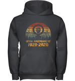 Womens 19th Amendment 1920 2020 Women's Right To Vote Retro Sunset V Neck T Shirt Youth Hoodie