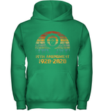 Womens 19th Amendment 1920 2020 Women's Right To Vote Retro Sunset V Neck T Shirt Youth Hoodie