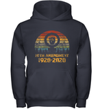 Womens 19th Amendment 1920 2020 Women's Right To Vote Retro Sunset V Neck T Shirt Youth Hoodie
