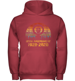 Womens 19th Amendment 1920 2020 Women's Right To Vote Retro Sunset V Neck T Shirt Youth Hoodie