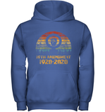 Womens 19th Amendment 1920 2020 Women's Right To Vote Retro Sunset V Neck T Shirt Youth Hoodie