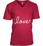 Women's Love Valentines Day Anniversary Shirt T Shirt V-Neck T-Shirt