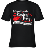 Womens Funny, International Kissing Day, International Kissing Day V Neck T Shirt Youth T-Shirt