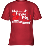 Womens Funny, International Kissing Day, International Kissing Day V Neck T Shirt Youth T-Shirt