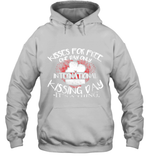 Womens Funny, International Kissing Day, Kisses for free. One day V Neck T Shirt Hoodie