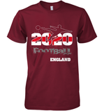 Womens England Flag Football Supporter Sports Gifts V Neck T Shirt Premium Men's T-Shirt