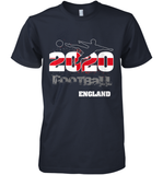 Womens England Flag Football Supporter Sports Gifts V Neck T Shirt Premium Men's T-Shirt