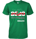 Womens England Flag Football Supporter Sports Gifts V Neck T Shirt Premium Men's T-Shirt