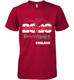 Womens England Flag Football Supporter Sports Gifts V Neck T Shirt Premium Men's T-Shirt