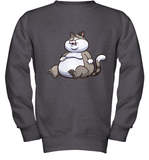 Womens Fat Cat Funny Chubby Cat  International Cat Day V Neck T Shirt Youth Sweatshirt