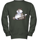 Womens Fat Cat Funny Chubby Cat  International Cat Day V Neck T Shirt Youth Sweatshirt