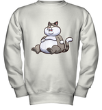 Womens Fat Cat Funny Chubby Cat  International Cat Day V Neck T Shirt Youth Sweatshirt