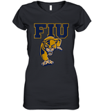 Womens FIU Panthers College NCAA PPFIU01 V Neck T Shirt Women's V-Neck T-Shirt
