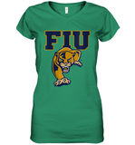 Womens FIU Panthers College NCAA PPFIU01 V Neck T Shirt Women's V-Neck T-Shirt