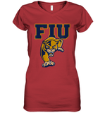 Womens FIU Panthers College NCAA PPFIU01 V Neck T Shirt Women's V-Neck T-Shirt