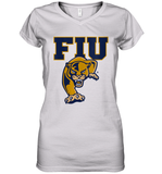 Womens FIU Panthers College NCAA PPFIU01 V Neck T Shirt Women's V-Neck T-Shirt