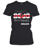 Womens England Flag Football Supporter Sports Gifts V Neck T Shirt Women's T-Shirt