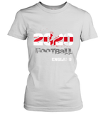 Womens England Flag Football Supporter Sports Gifts V Neck T Shirt Women's T-Shirt