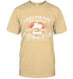 Womens Funny, International Kissing Day, Kisses for free. One day V Neck T Shirt T-Shirt