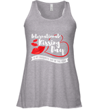 Womens Funny, International Kissing Day, International Kissing Day V Neck T Shirt Racerback Tank