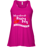 Womens Funny, International Kissing Day, International Kissing Day V Neck T Shirt Racerback Tank