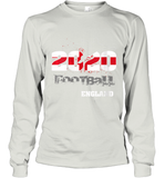 Womens England Flag Football Supporter Sports Gifts V Neck T Shirt Long Sleeve T-Shirt