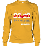 Womens England Flag Football Supporter Sports Gifts V Neck T Shirt Long Sleeve T-Shirt