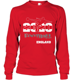 Womens England Flag Football Supporter Sports Gifts V Neck T Shirt Long Sleeve T-Shirt