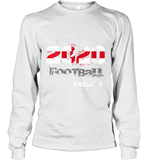 Womens England Flag Football Supporter Sports Gifts V Neck T Shirt Long Sleeve T-Shirt