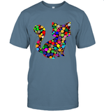 Womens Colourful Cat International dot day V Neck T Shirt T-Shirt