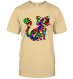 Womens Colourful Cat International dot day V Neck T Shirt T-Shirt
