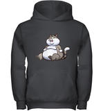 Womens Fat Cat Funny Chubby Cat  International Cat Day V Neck T Shirt Youth Hoodie