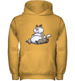 Womens Fat Cat Funny Chubby Cat  International Cat Day V Neck T Shirt Youth Hoodie