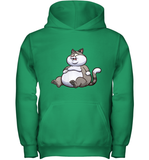 Womens Fat Cat Funny Chubby Cat  International Cat Day V Neck T Shirt Youth Hoodie