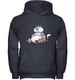 Womens Fat Cat Funny Chubby Cat  International Cat Day V Neck T Shirt Youth Hoodie