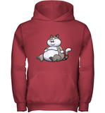 Womens Fat Cat Funny Chubby Cat  International Cat Day V Neck T Shirt Youth Hoodie