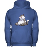 Womens Fat Cat Funny Chubby Cat  International Cat Day V Neck T Shirt Youth Hoodie