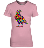 Womens Colourful Dove Bird International Dot day V Neck T Shirt Premium Women's T-Shirt