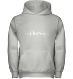 Womens Beer Heartbeat ECG Beer Drinker Gift V Neck T Shirt Youth Hoodie