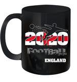 Womens England Flag Football Supporter Sports Gifts V Neck T Shirt Ceramic Mug 11oz