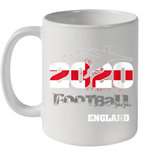 Womens England Flag Football Supporter Sports Gifts V Neck T Shirt Ceramic Mug 11oz