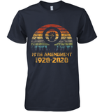 Womens 19th Amendment 1920 2020 Women's Right To Vote Retro Sunset V Neck T Shirt Premium Men's T-Shirt