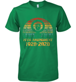 Womens 19th Amendment 1920 2020 Women's Right To Vote Retro Sunset V Neck T Shirt Premium Men's T-Shirt