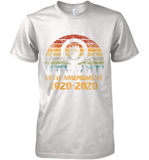Womens 19th Amendment 1920 2020 Women's Right To Vote Retro Sunset V Neck T Shirt Premium Men's T-Shirt