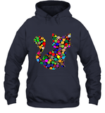 Womens Colourful Cat International dot day V Neck T Shirt Hoodie