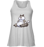 Womens Fat Cat Funny Chubby Cat  International Cat Day V Neck T Shirt Racerback Tank