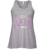 Womens Girls Run The World  International Women's Day Feminist V Neck T Shirt Racerback Tank