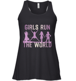 Womens Girls Run The World  International Women's Day Feminist V Neck T Shirt Racerback Tank