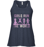 Womens Girls Run The World  International Women's Day Feminist V Neck T Shirt Racerback Tank